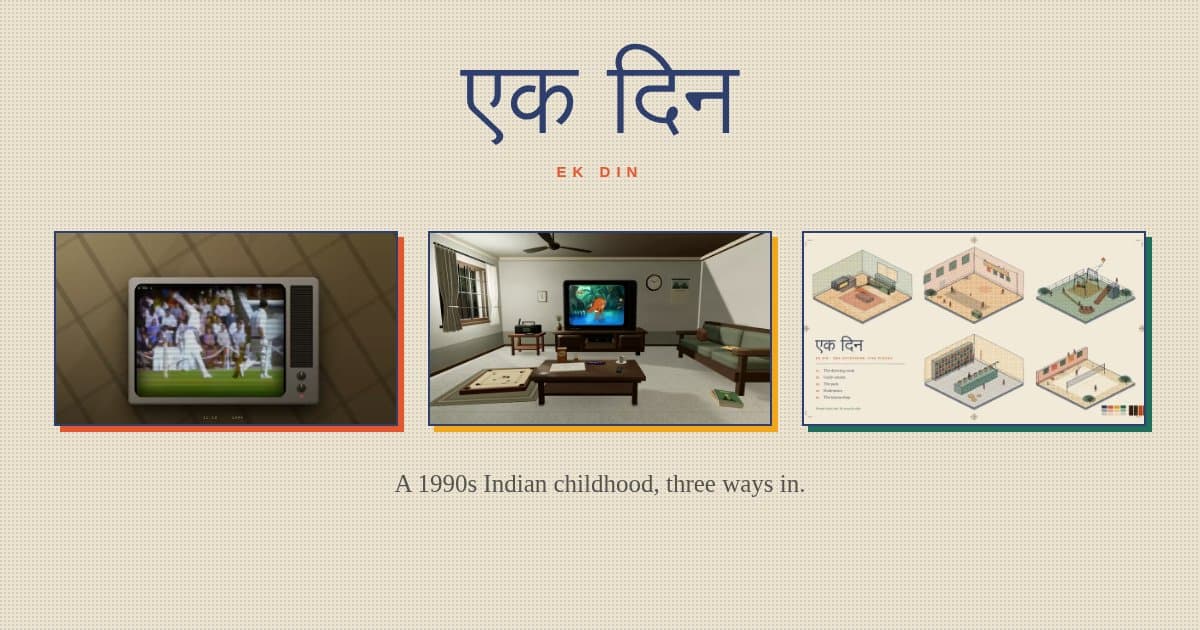 Show HN: Ek Din – interactive website to experience Indian 90s nostalgia
