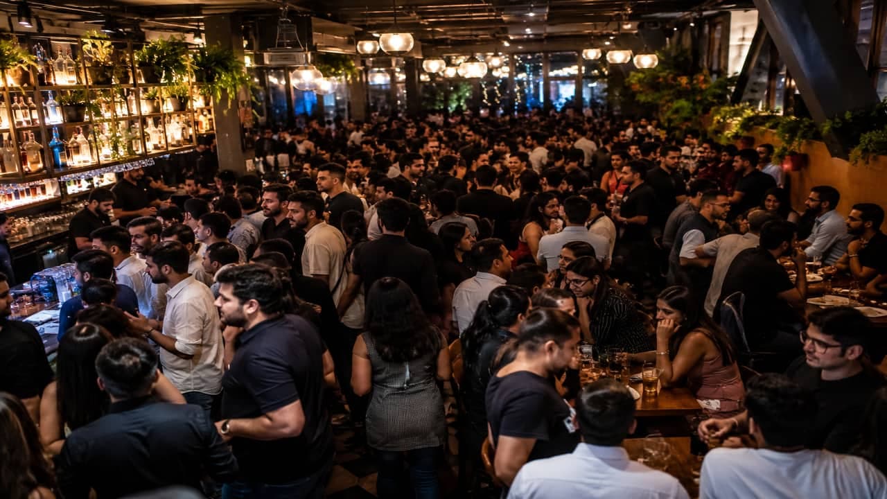 Why are India pubs , cafes and restaurants always crowded ? VC offers an explanation
