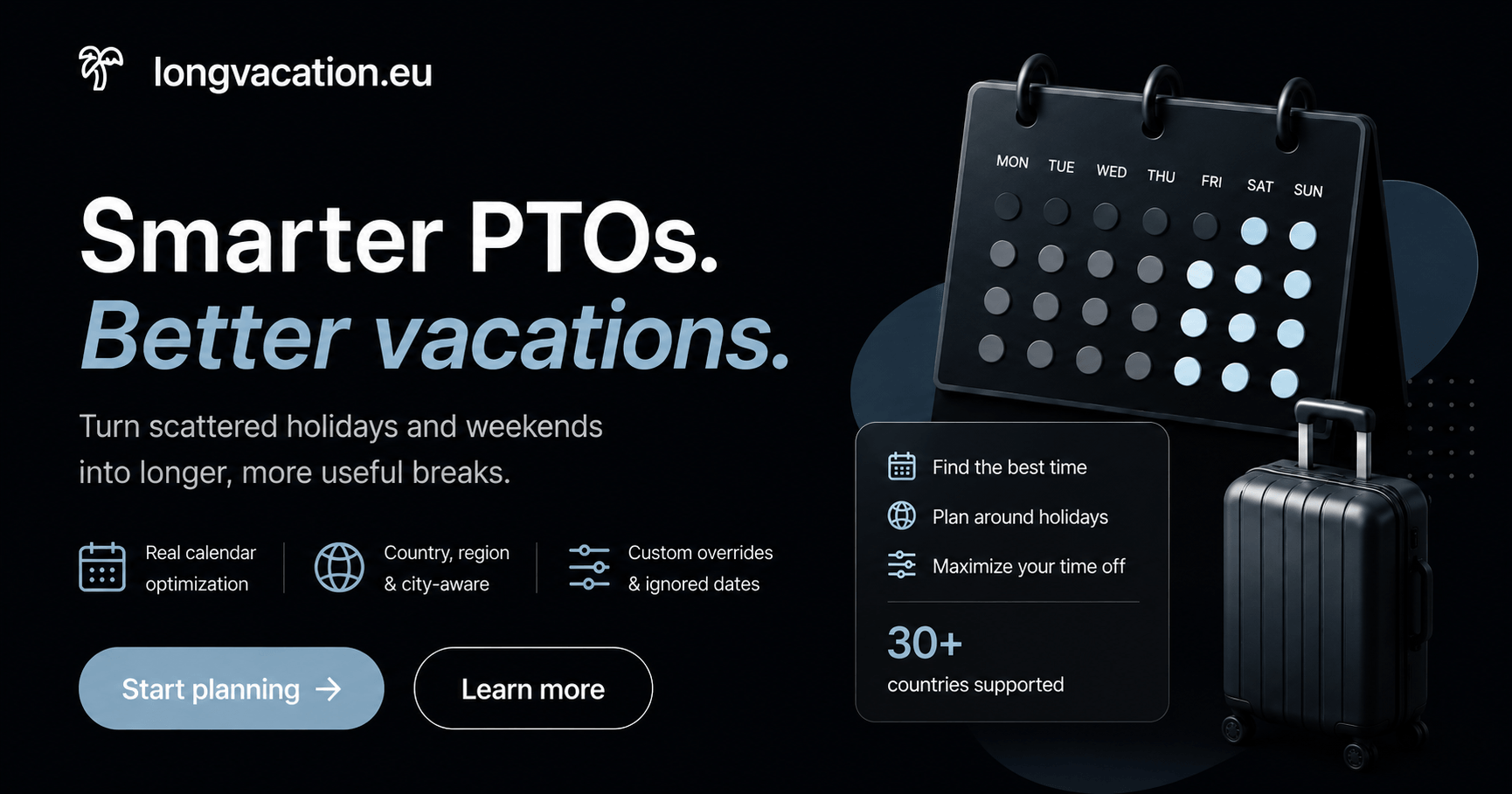 Show HN: I built a vacation optimizer and later found out tools like this exist