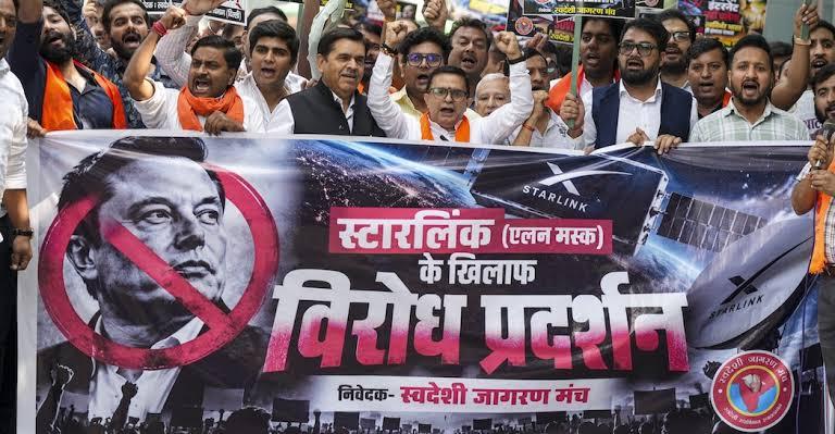Starlink protest in Delhi: RSS-linked outfit flags national security, digital sovereignty