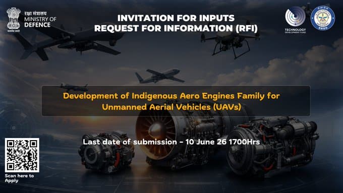 DRDO Pushes for Indigenous UAV Engines With Stealth Features and Multi - Fuel Capability