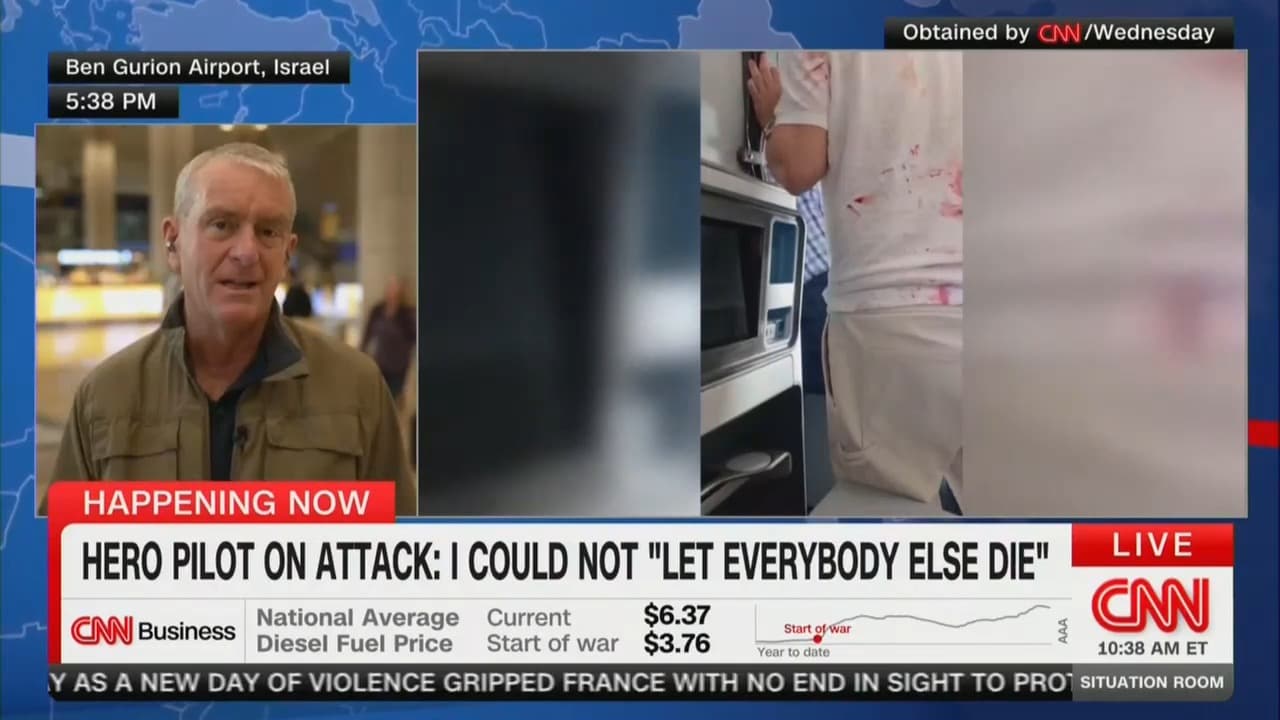 New Video From Inside The Highjacked Flight To Israel Reveals ‘Remarkable’ Courage Of Hero Pilot and Passengers, Says Blitzer