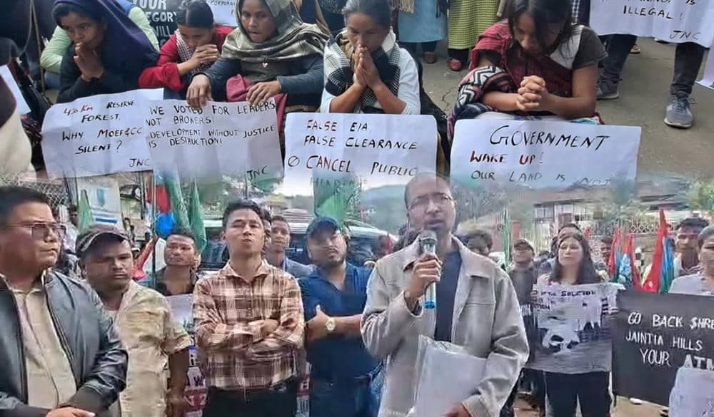 Shillong Protest: JNC, JSU accuse govt of backing ‘illegal’ Shree Cement hearing, allege use of ‘mafias’ to block locals