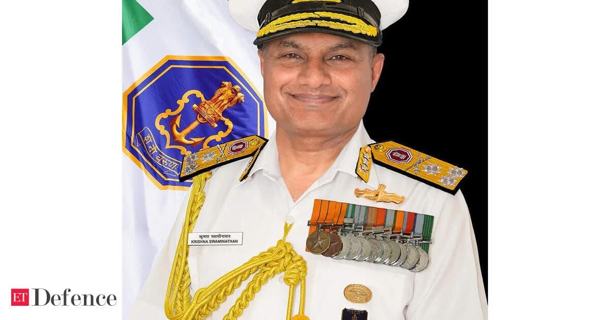 Vice Admiral Krishna Swaminathan appointed as New Navy Chief; Admiral Tripathi retires May 31