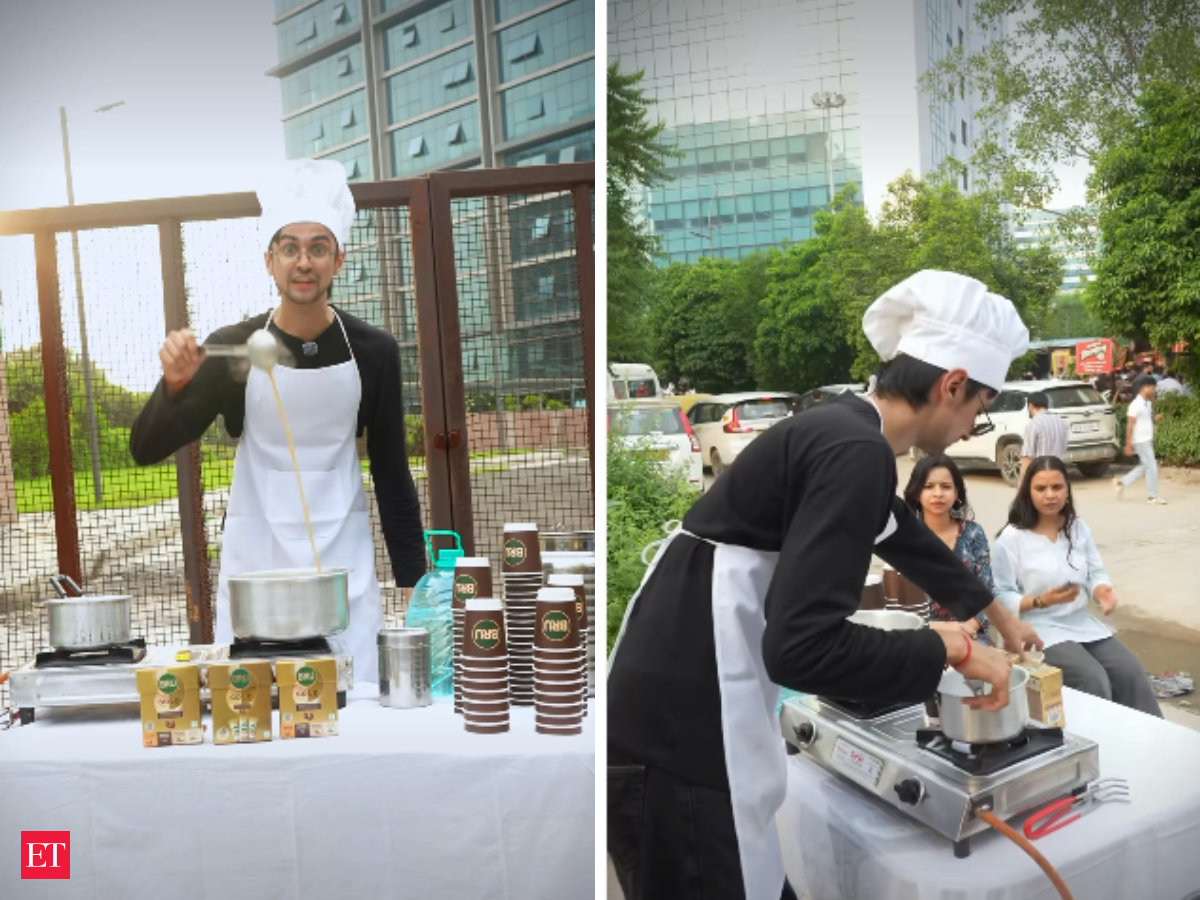 Content creator sells 450 cups of coffee outside corporate office, earns Rs 18,000 in a day; internet reacts
