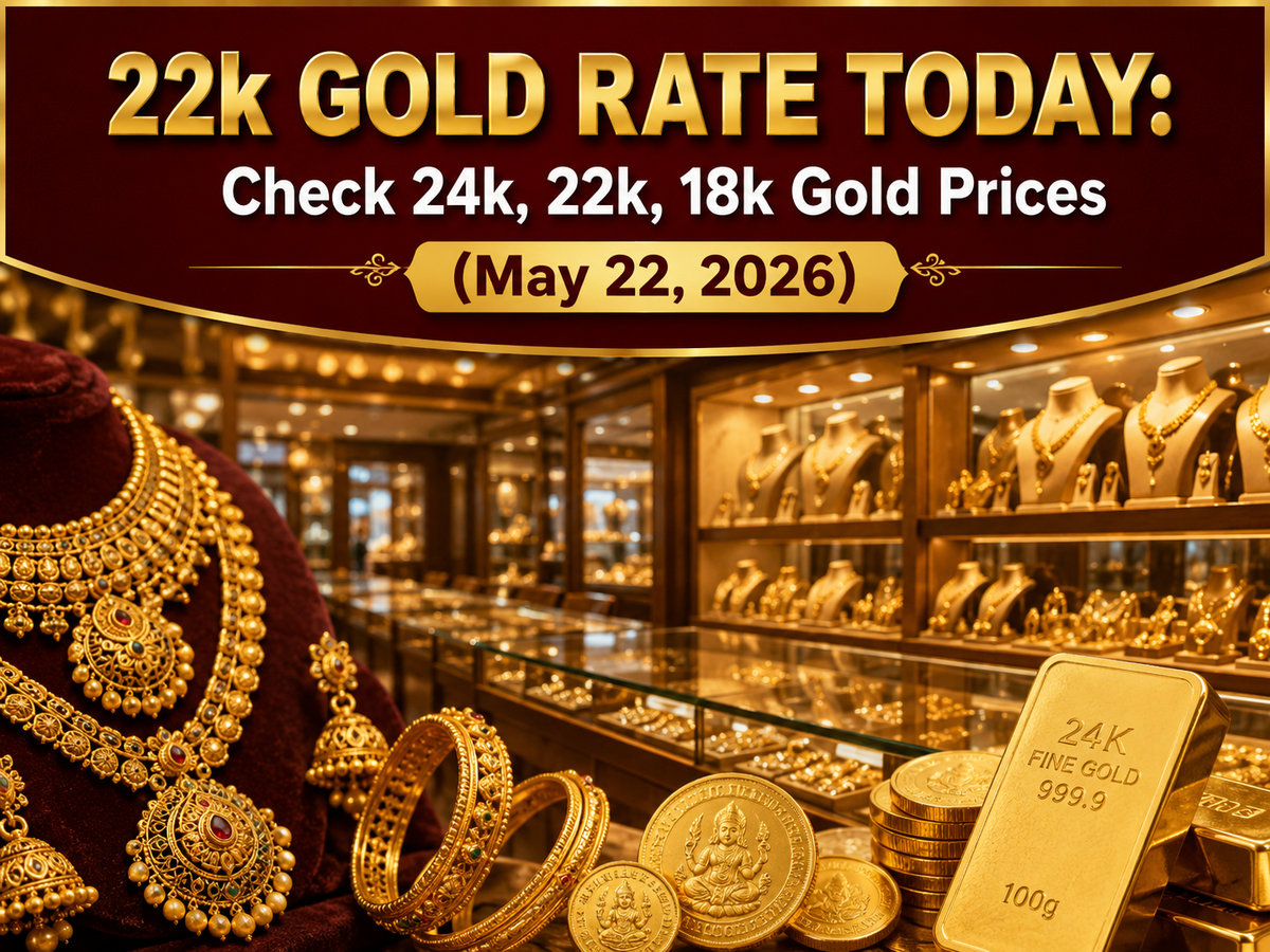 22k gold rate today: Check 24k, 22k, 18k gold prices (May 22, 2026) on Malabar Gold & Diamonds, IBJA, Joyalukkas, Kalyan Jewellers and Tanishq