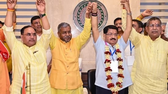 NDA nears 2 / 3rd mark after Rajya Sabha polls , bags a surprise Jharkhand seat