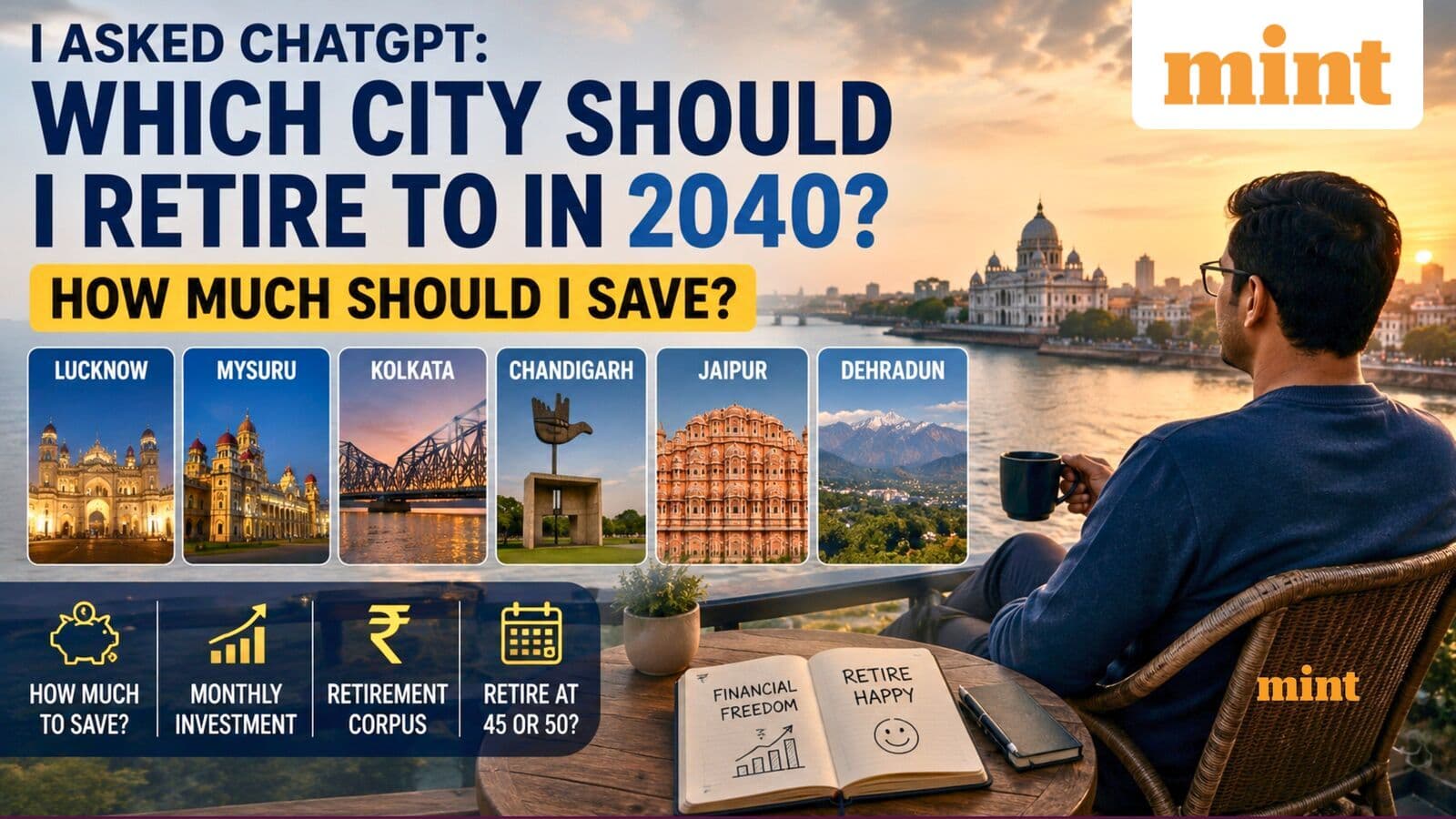 I asked ChatGPT: Which city should I retire to in 2040? How much should I save? AI details how much corpus is needed